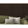 Mexen Linea 39 panneau mural acoustique 60 x 60 cm (4pcs), feutre 9 mm, placage technique, Chêne Mocca - S110-60607-39-045