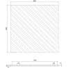 Mexen Linea 39 panneau mural acoustique 60 x 60 cm (4pcs), feutre 9 mm, placage technique, Chêne Mocca - S110-60607-39-045