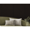 Mexen Linea 39 panneau mural acoustique 60 x 60 cm (4 pièces), feutre 9 mm, placage technique, Chêne Noir - S110-60607-39-046