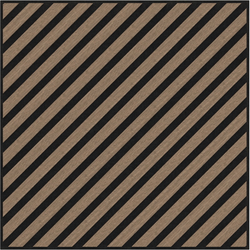 Mexen Linea 39 panneau mural acoustique 60 x 60 cm (4pcs), feutre 9 mm, placage technique, Noyer Clair - S110-60607-39-047