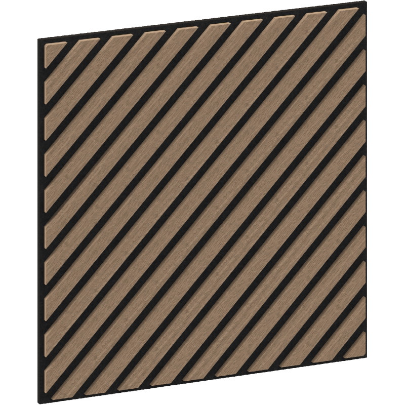 Mexen Linea 39 panneau mural acoustique 60 x 60 cm (4pcs), feutre 9 mm, placage technique, Noyer Clair - S110-60607-39-047