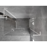 Mexen Mist-H L Duo cabine de douche pivotante droite 80 x 85 cm, transparente, blanche - 8A5L-080L-085P-20-00