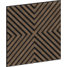 Mexen Linea 01 panneau mural acoustique 60 x 60 cm (4 pcs), feutre 9 mm, placage technique, Noyer Foncé - S110-60607-01-044