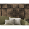 Mexen Linea 01 panneau mural acoustique 60 x 60 cm (4 pcs), feutre 9 mm, placage technique, Noyer Foncé - S110-60607-01-044