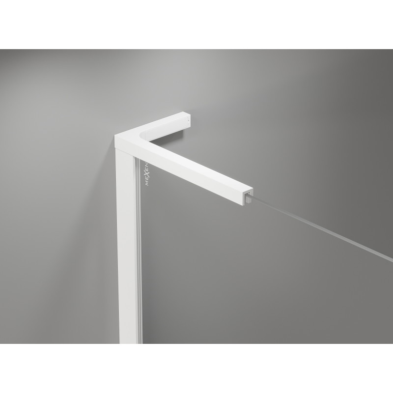 Mexen Mist-H L Duo cabine de douche battante droite 70 x 90 cm, transparent, blanc - 8A5L-070L-090P-20-00