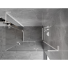 Mexen Mist-H L Duo cabine de douche battante droite 70 x 90 cm, transparent, blanc - 8A5L-070L-090P-20-00