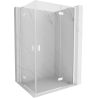 Mexen Mist-H L Duo cabine de douche battante droite 70 x 90 cm, transparent, blanc - 8A5L-070L-090P-20-00