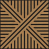 Mexen Linea 05 panneau mural acoustique 60 x 60 cm (4 pièces), feutre 9 mm, placage technique, Chêne Classique