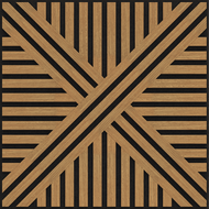 Mexen Linea 05 panneau mural acoustique 60 x 60 cm (4 pièces), feutre 9 mm, placage technique, Chêne Classique