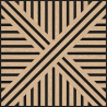 Mexen Linea 05 panneau mural acoustique 60 x 60 cm (4pcs), feutre 9 mm, placage technique, Chêne Blanchi - S110-60607-05-040