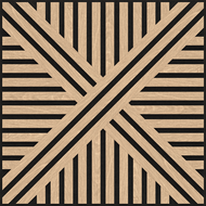 Mexen Linea 05 panneau mural acoustique 60 x 60 cm (4pcs), feutre 9 mm, placage technique, Chêne Blanchi - S110-60607-05-040