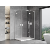 Mexen Mist-H L Duo cabine de douche pivotante droite 85 x 100 cm, transparent, blanc - 8A5L-085L-100P-20-00