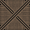 Mexen Linea 05 panneau mural acoustique 60 x 60 cm (4 pièces), feutre 9 mm, placage technique, Noyer Foncé - S110-60607-05-044