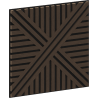 Mexen Linea 05 panneau mural acoustique 60 x 60 cm (4 pcs), feutre 9 mm, placage technique, Chêne Mocca - S110-60607-05-045