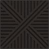 Mexen Linea 05 panneau mural acoustique 60 x 60 cm (4pcs), feutre 9 mm, placage technique, Chêne Noir - S110-60607-05-046