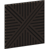 Mexen Linea 05 panneau mural acoustique 60 x 60 cm (4pcs), feutre 9 mm, placage technique, Chêne Noir - S110-60607-05-046