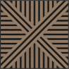 Mexen Linea 05 panneau mural acoustique 60 x 60 cm (4pcs), feutre 9 mm, placage technique, Noyer Clair - S110-60607-05-047