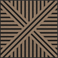 Mexen Linea 05 panneau mural acoustique 60 x 60 cm (4pcs), feutre 9 mm, placage technique, Noyer Clair - S110-60607-05-047