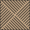 Mexen Linea 08 panneau mural acoustique 60 x 60 cm (4 pièces), feutre 9 mm, placage technique, Chêne Blanchi