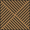 Mexen Linea 08 panneau mural acoustique 60 x 60 cm (4 pièces), feutre 9 mm, placage technique, Chêne Classic