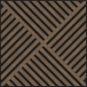 Mexen Linea 08 panneau mural acoustique 60 x 60 cm (4 pièces), feutre 9 mm, placage technique, Noyer Foncé - S110-60607-08-044
