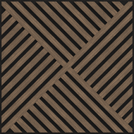 Mexen Linea 08 panneau mural acoustique 60 x 60 cm (4 pièces), feutre 9 mm, placage technique, Noyer Foncé - S110-60607-08-044