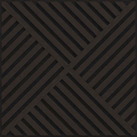 Mexen Linea 08 panneau mural acoustique 60 x 60 cm (4 pcs), feutre 9 mm, placage technique, Chêne Noir - S110-60607-08-046