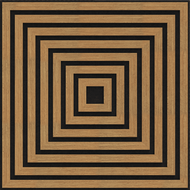 Mexen Linea 13 panneau mural acoustique 60 x 60 cm (4 pièces), feutre 9 mm, placage technique, Chêne Classique