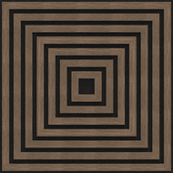 Mexen Linea 13 panneau mural acoustique 60 x 60 cm (4 pcs), feutre 9 mm, placage technique, Noyer Foncé - S110-60607-13-044