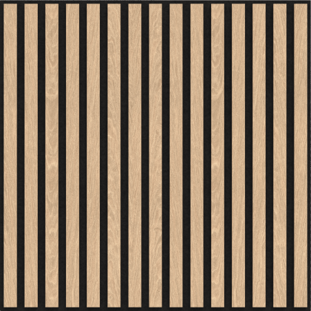 Mexen Linea 15 panneau mural acoustique 60 x 60 cm (4 pcs), feutre 9 mm, placage technique, Chêne blanchi - S110-60607-15-040