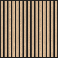 Mexen Linea 15 panneau mural acoustique 60 x 60 cm (4 pcs), feutre 9 mm, placage technique, Chêne blanchi - S110-60607-15-040