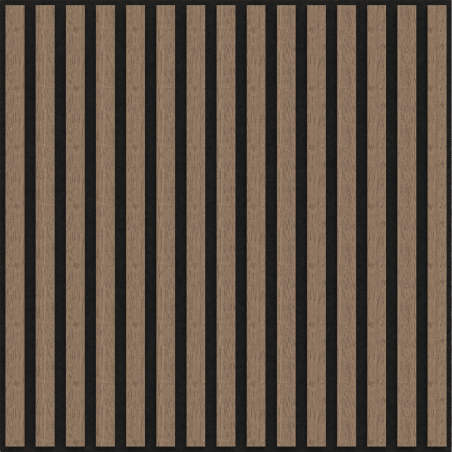 Mexen Linea 15 panneau mural acoustique 60 x 60 cm (4pcs), feutre 9 mm, placage technique, Noyer Clair - S110-60607-15-047