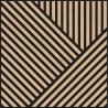 Mexen Linea 25 panneau mural acoustique 60 x 60 cm (4 pcs), feutre 9 mm, placage technique, Chêne Blanchi - S110-60607-25-040