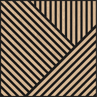 Mexen Linea 25 panneau mural acoustique 60 x 60 cm (4 pcs), feutre 9 mm, placage technique, Chêne Blanchi - S110-60607-25-040
