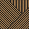 Mexen Linea 25 panneau mural acoustique 60 x 60 cm (4 pièces), feutre 9 mm, placage technique, Chêne Classic