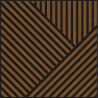 Mexen Linea 25 panneau mural acoustique 60 x 60 cm (4 pièces), feutre 9 mm, placage technique, Chêne Naturel