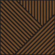 Mexen Linea 25 panneau mural acoustique 60 x 60 cm (4 pièces), feutre 9 mm, placage technique, Chêne Naturel