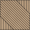 Mexen Linea 26 panneau mural acoustique 60 x 60 cm (4pcs), feutre 9 mm, placage technique, Chêne blanchi - S110-60607-26-040