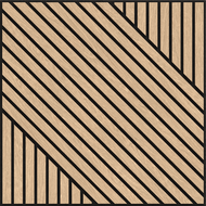 Mexen Linea 26 panneau mural acoustique 60 x 60 cm (4pcs), feutre 9 mm, placage technique, Chêne blanchi - S110-60607-26-040