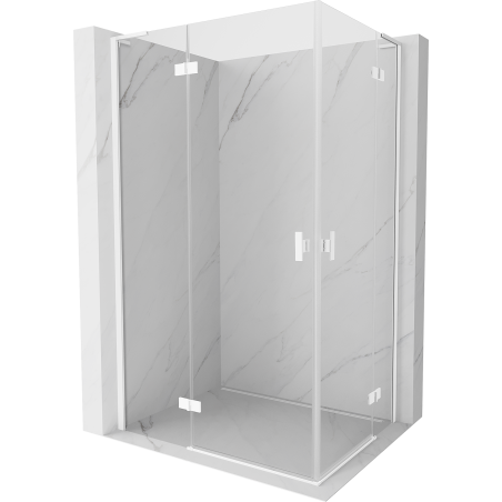 Mexen Mist-H L Duo cabine de douche pivotante gauche 120 x 105 cm, transparent, blanc - 8A5L-120L-105P-20-00