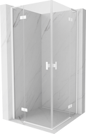 Mexen Mist-H L Duo cabine de douche à charnière 115 x 115 cm, transparent, blanc - 8A5L-115L-115P-20-00