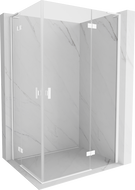 Mexen Mist-H L Cabine de douche pliante duo à droite 105 x 120 cm, transparent, blanc - 8A5L-105L-120P-20-00