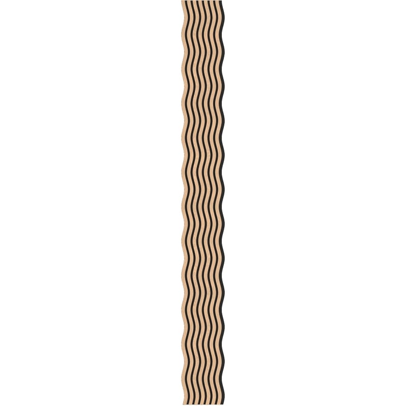 Mexen Lam-SF 01 lames murales acoustiques 280 x 30 cm, feutre 9 mm, placage technique, Chêne blanchi - S106-280-01-040
