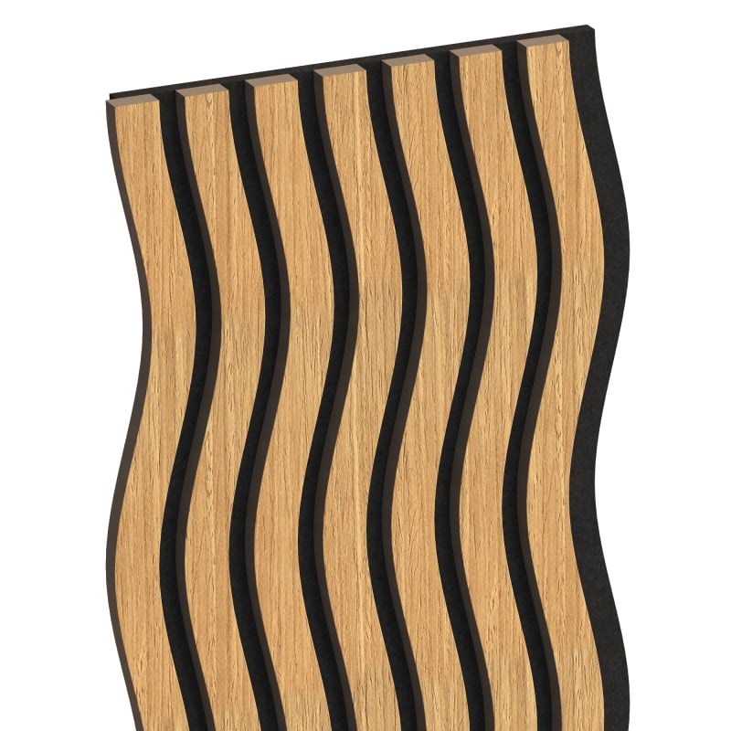 Mexen Lam-SF 01 lames murales acoustiques 280 x 30 cm, feutre 9 mm, placage technique, Chêne Classique - S106-280-01-041