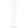 Mexen Lam-SF 01 lames murales acoustiques 280 x 30 cm, feutre 9 mm, placage technique, Chêne Gris - S106-280-01-043