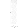 Mexen Lam-SF 01 lamelles murales acoustiques 280 x 30 cm, feutre 9 mm, placage technique, Chêne Mocca - S106-280-01-045