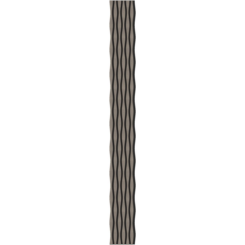 Mexen Lam-SF 01 Lam-SF 26 lamelles murales acoustiques 280 x 30 cm, feutre 9 mm, placage technique, Chêne Gris