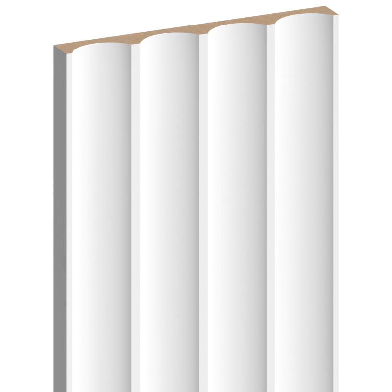Mexen Strito 01 Strio 01 lames murales rainurées 280 x 14,5 cm (2 pièces), blanc - S120-280-01-301