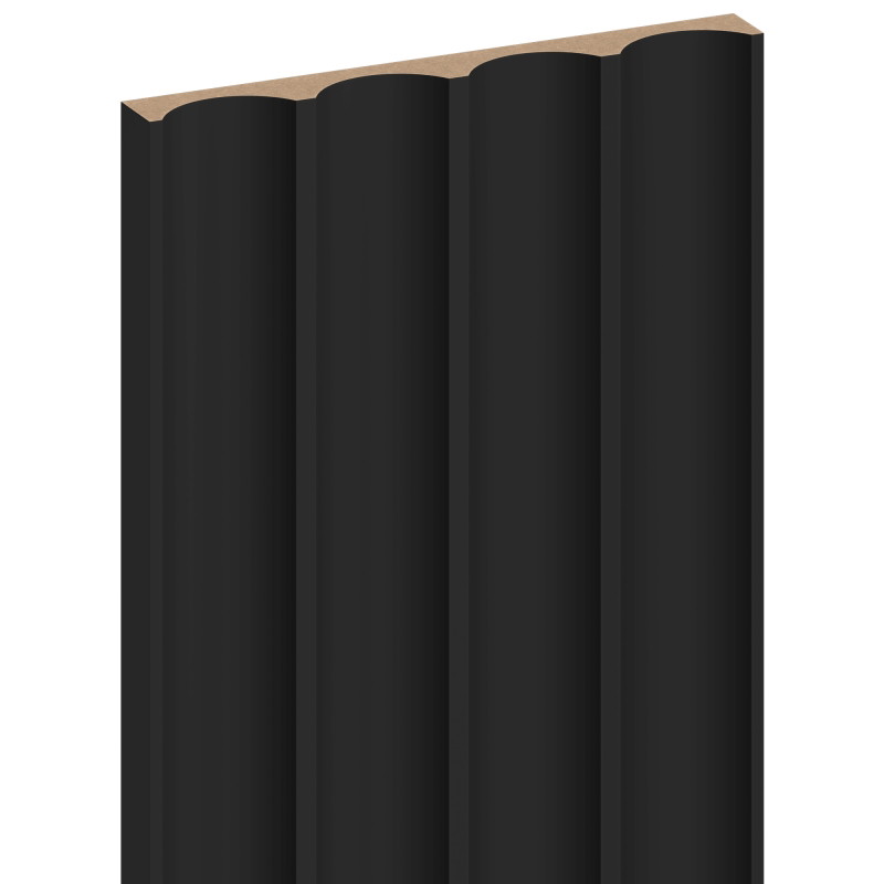 Mexen Strito 01 Strio 01 lamelles murales rainurées 280 x 14,5 cm (2 pièces), noir - S120-280-01-311