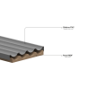 Mexen Strito 01 Strio 01 lamelles murales rainurées 280 x 14,5 cm (2 pièces), noir - S120-280-01-311